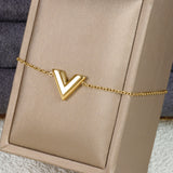 Simple Gold Niche V-shaped Female Necklace