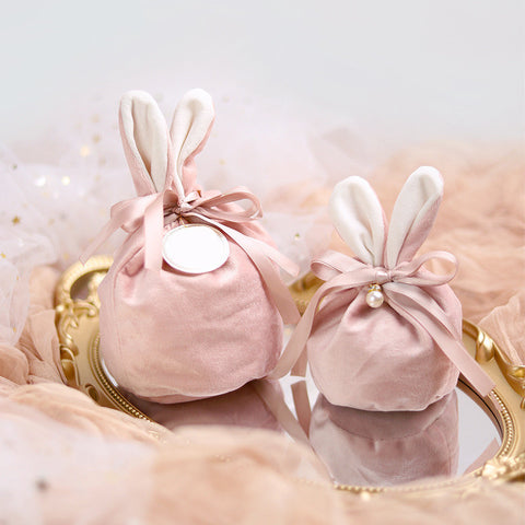 Sweet Candy Bag Rabbit Ear Velvet Bag Hand Bag Cloth Bag