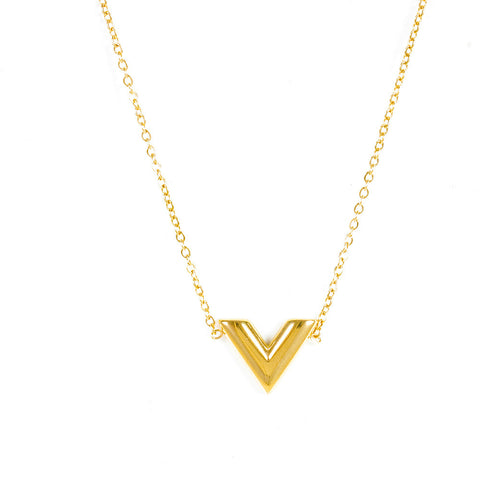 Simple Gold Niche V-shaped Female Necklace