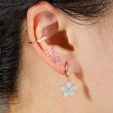 Fashion Trend Diamond Flower Earrings