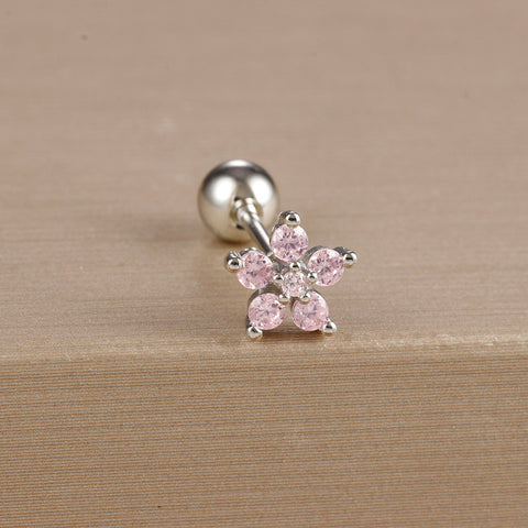 Fashion Trend Diamond Flower Earrings