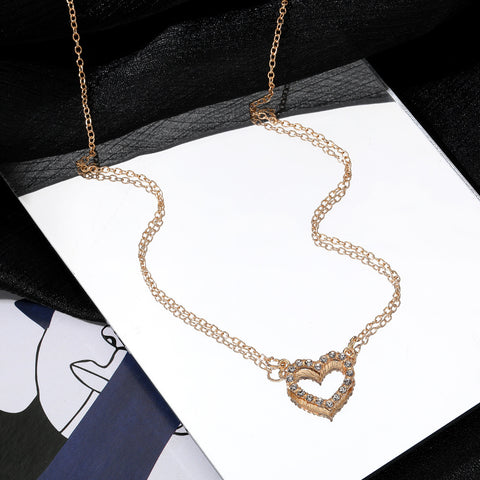 Rhinestone Diamond Love Multi-layer Personality Creative Necklace