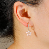 Micro Inlaid Zircon Petal Pendant Earrings For Women