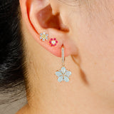 Micro Inlaid Zircon Petal Pendant Earrings For Women