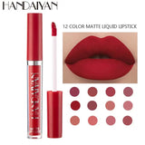 HANDAIYAN Matte Liquid Lipstick Velvet Pigments Lip Gloss Waterproof Moisturizer Nonstick Cup Lip Tint Beauty Cosmetics TSLM1