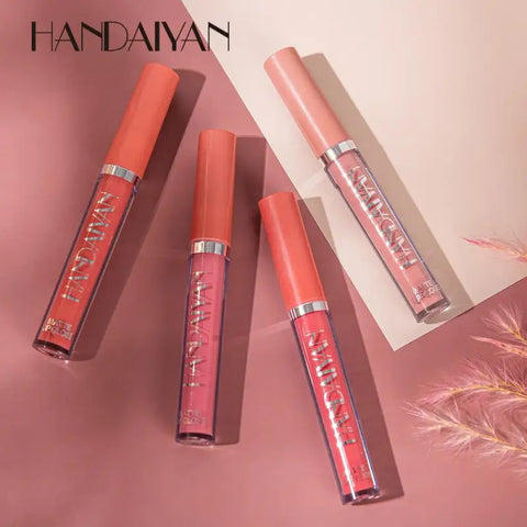 HANDAIYAN Matte Liquid Lipstick Velvet Pigments Lip Gloss Waterproof Moisturizer Nonstick Cup Lip Tint Beauty Cosmetics TSLM1