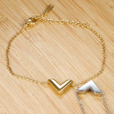 Simple Gold Niche V-shaped Female Necklace