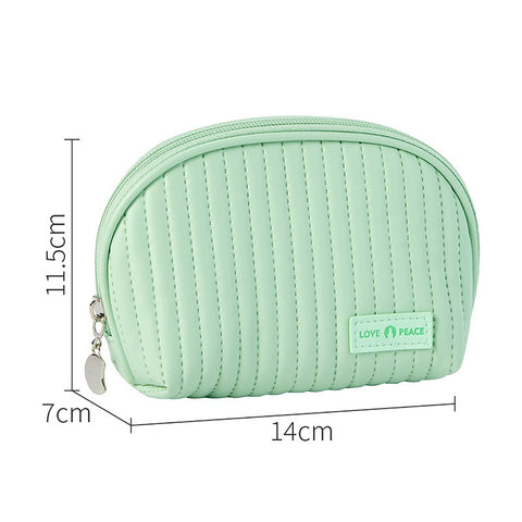 Round Cake Cosmetic Bag, Cosmetic Bag Cute Travel Organizer Pouch Set For Women PU Leather Waterproof Wash Bag, Large Capacity Advanced Feeling, Portable Cosmetic Bag