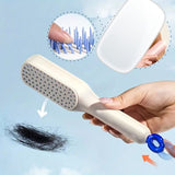 Self Cleaning Hair Brush, One-click Cleaning Telescopic Hair Comb – Without Box (random Color)